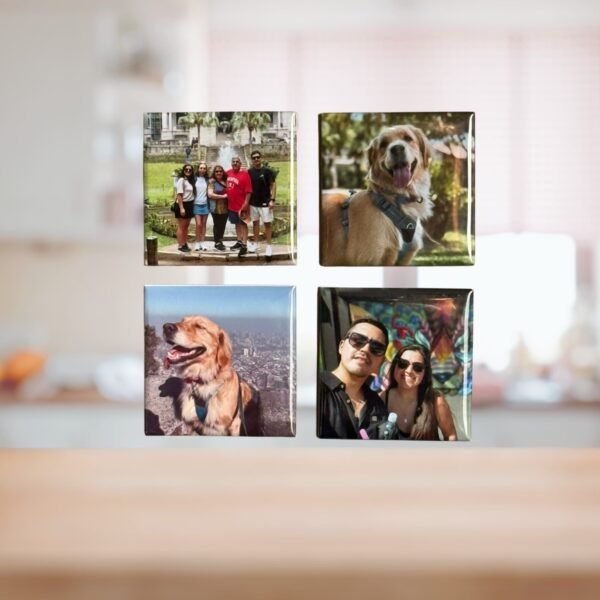 Mini Galería | 4 Imanes Personalizados con Fotos (5x5 cm)