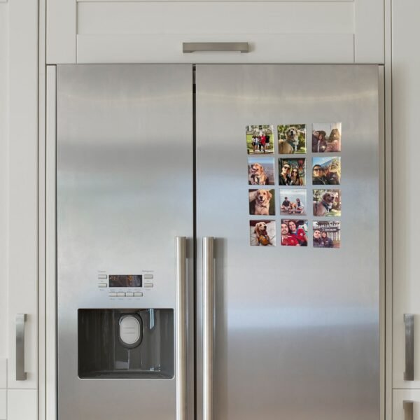 IMA04 refrigerador Celebración | 12 Imanes Personalizados para Eventos (5x5 cm)